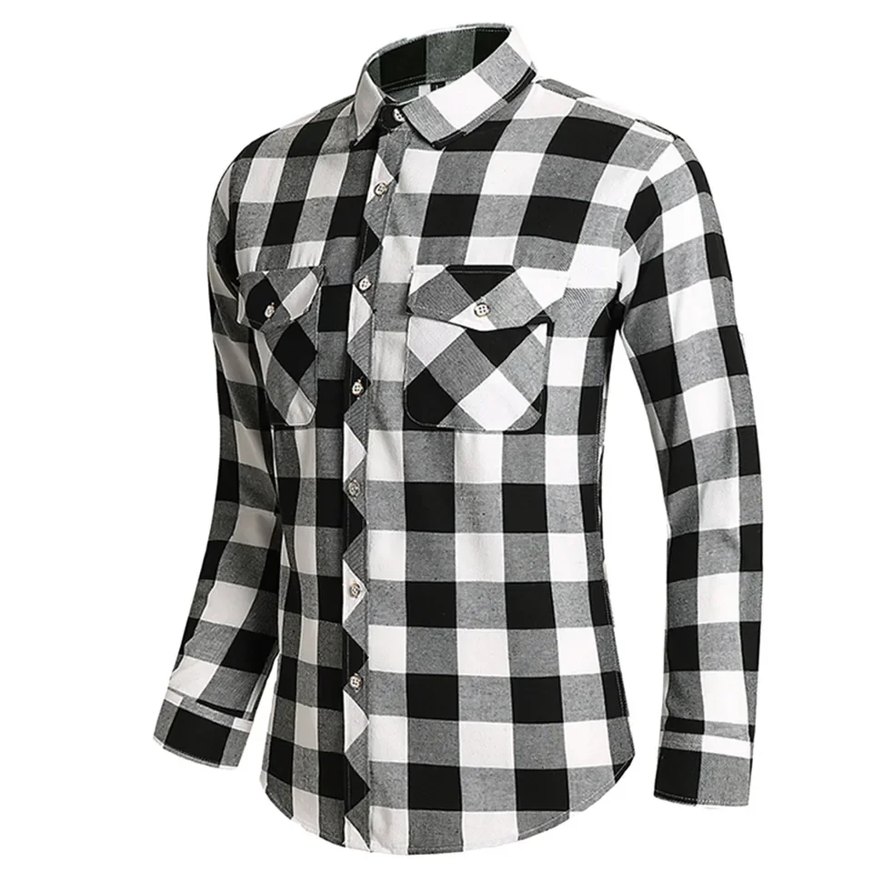Loose Wrinkle-Free Men'S Streetwear Shirt Mens Fashion Casual Striped Linen Lapel Long Sleeve Shirt Top Blouse рубашка