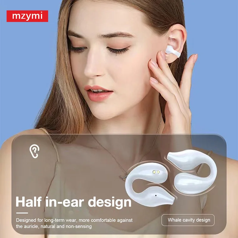 mzymi S03 otwarte słuchawki z klipsem na ucho HiFi dźwięk kolczyk bezprzewodowe słuchawki douszne słuchawki Bluetooth wyświetlacz LED sportowy zestaw słuchawkowy dla XIAOMI