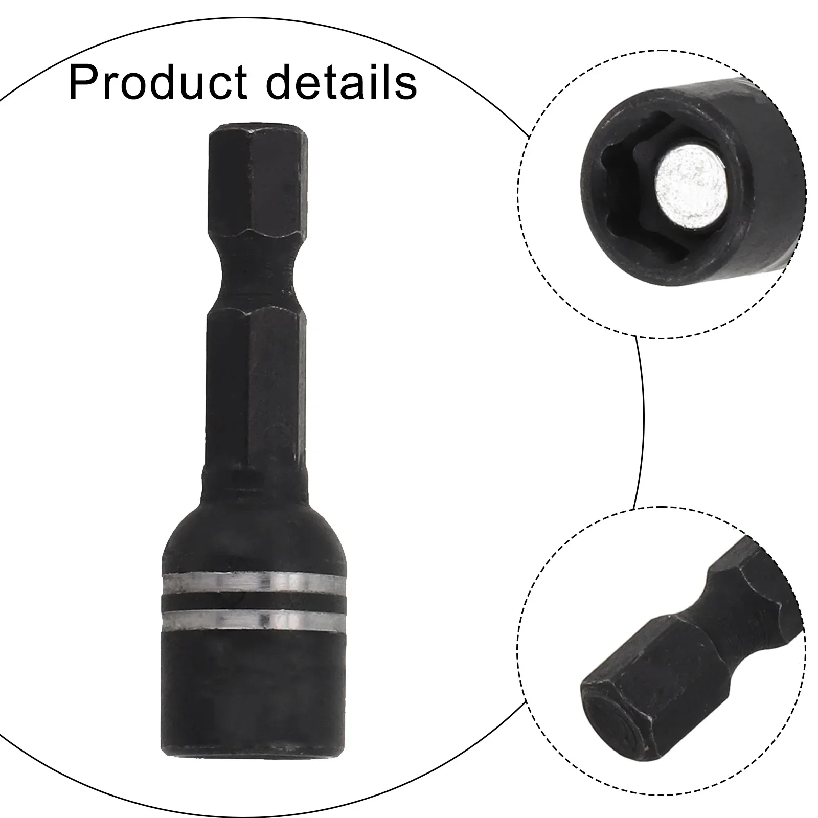 Magnetic Nut Driver Socket Adapter 8mm Hex Compatible with Electric Tools and Pneumatic Screwdrivers Efficient Use