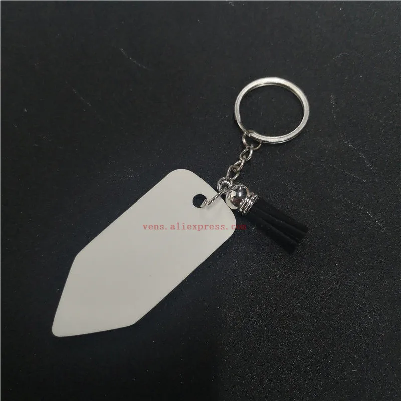 sublimation blank pencil mdf keychain with short tassel for Teachers  Day 30pcs/lot