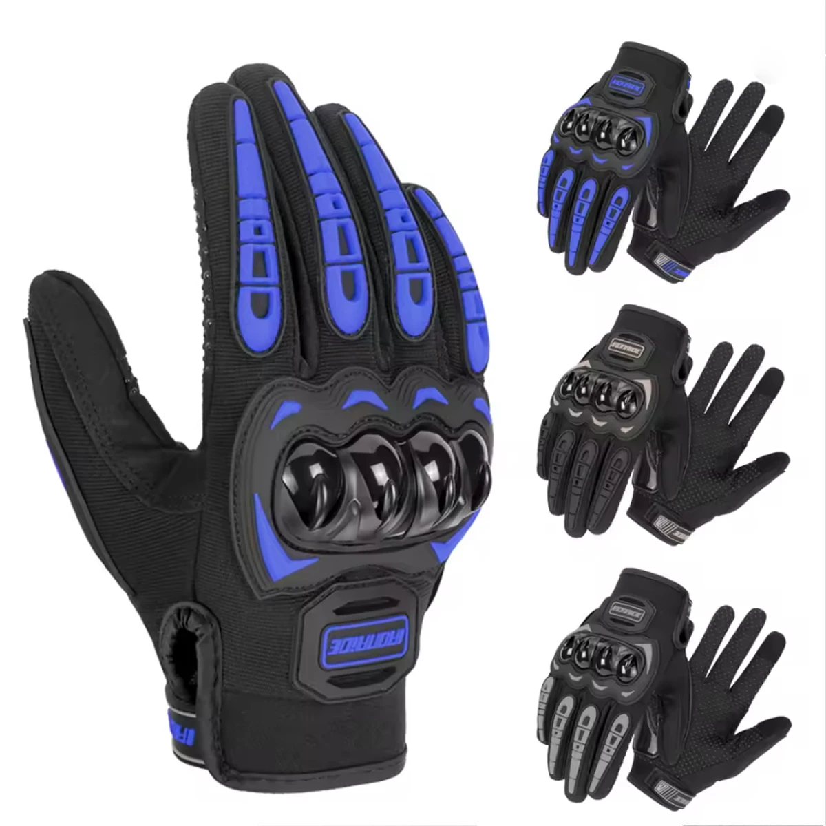 Men Motorcycle Gloves Touch Screen Hard Knuckle Protective Breathable All Season for Motocross