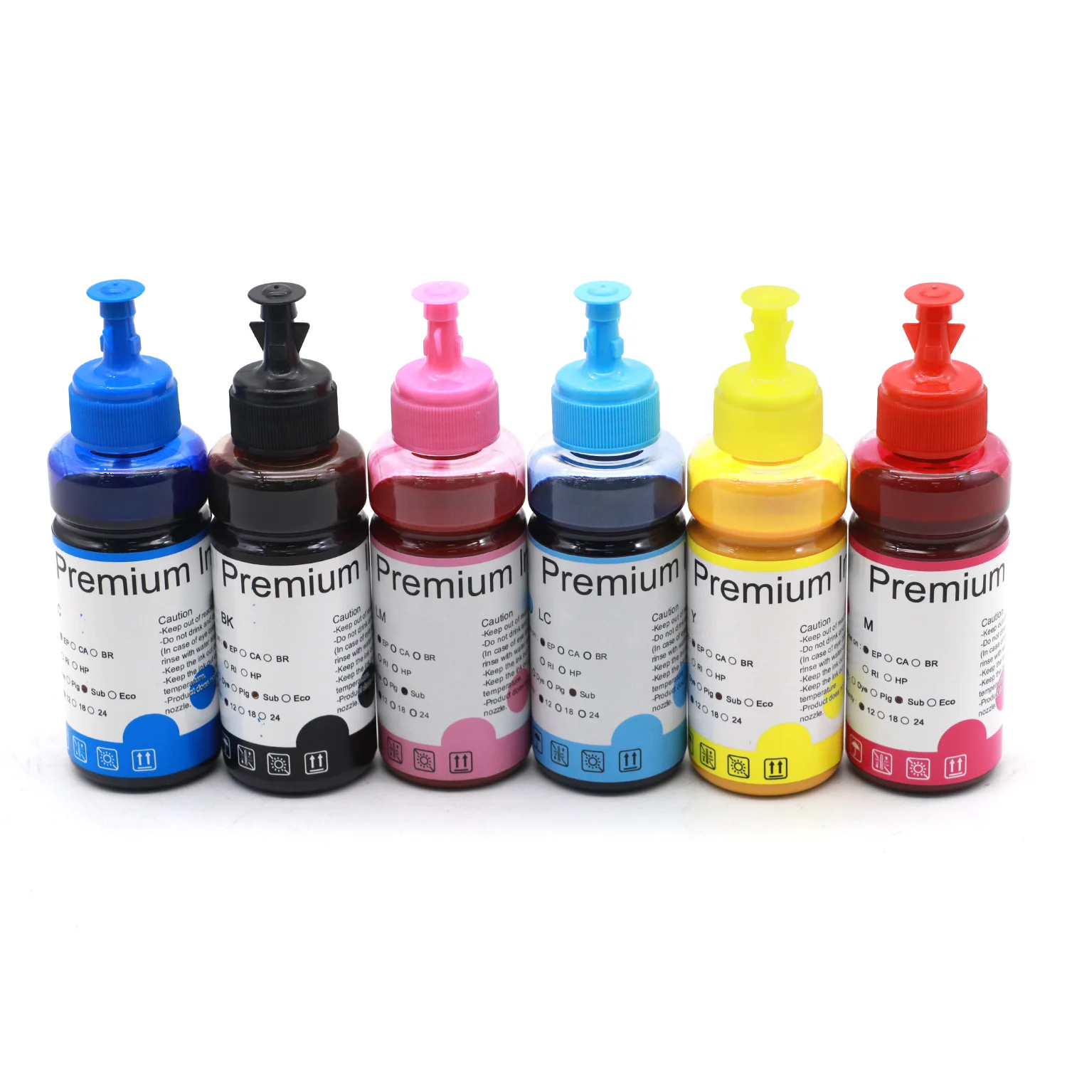 100ml Sublimation Ink 6Colors/Set For Epson ET-2720 ET-2760 ET-2750 ET-15000 ET-4700 ET-3760 WF-7710 WF-7720 WF-7210 All Printer