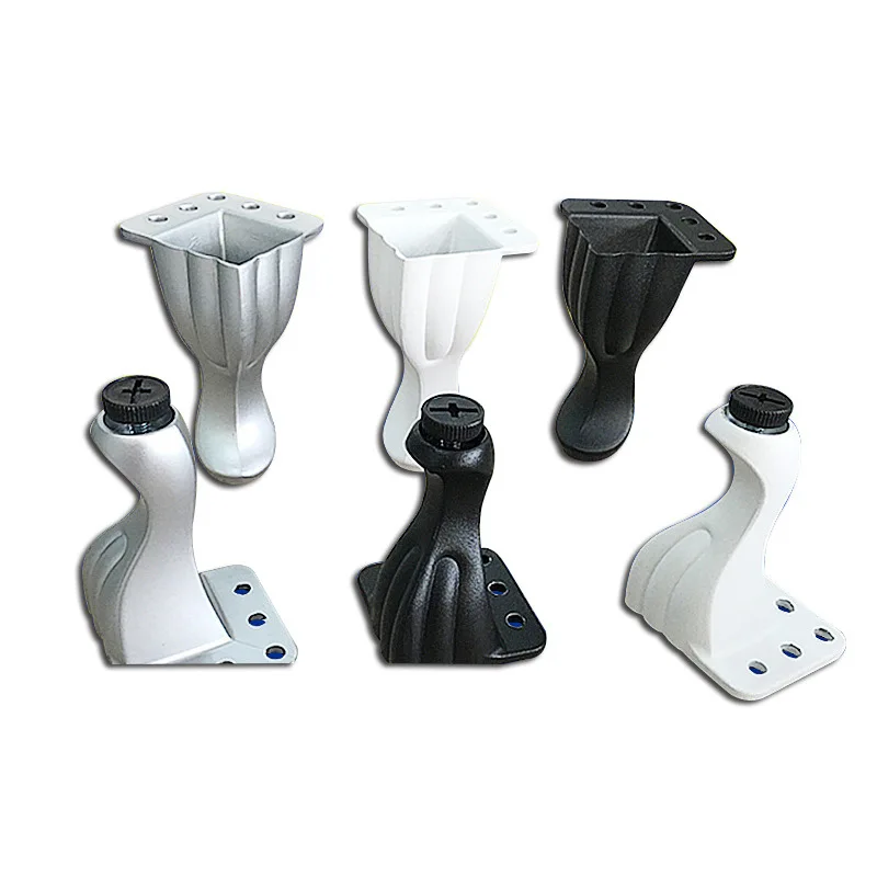 4pcs 알루미늄 합금 캐비닛 다리 침대 옆 캐비닛 다리 소파 커피 테이블 금속 안티 슬립 현대 지원 가구 다리