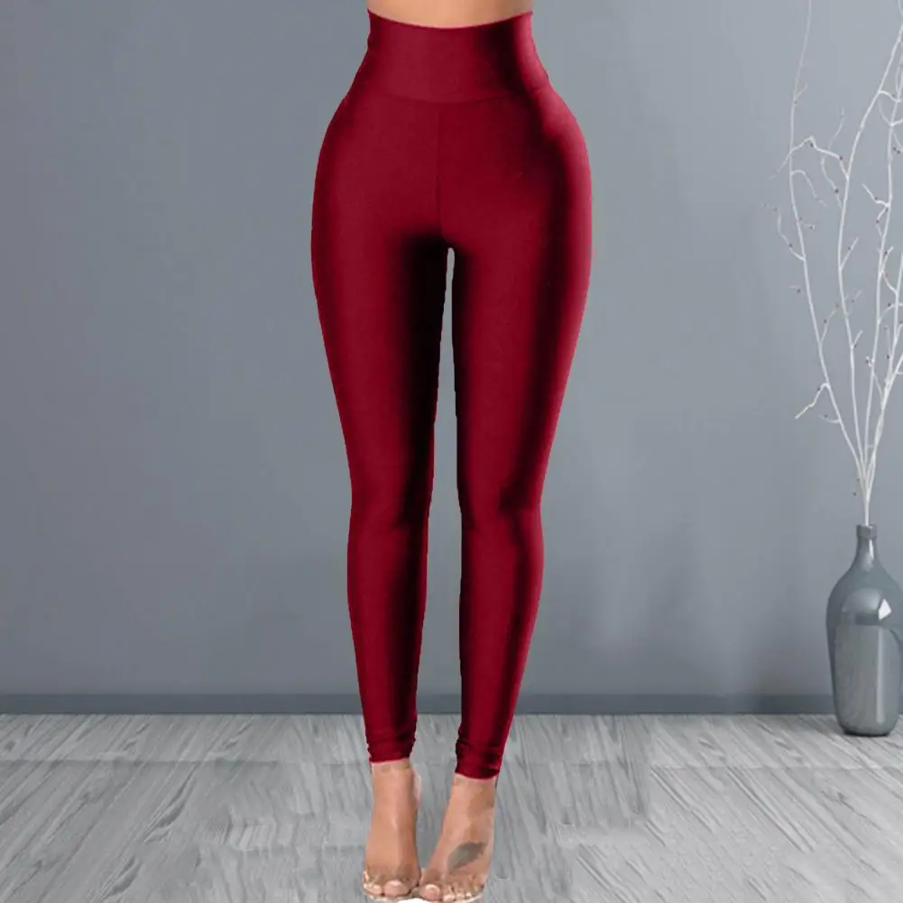 Popular Running Pants Solid Color Pants Elastic Waist Sweatpants Tights  Women Yoga Pants Sportswear Pants Women