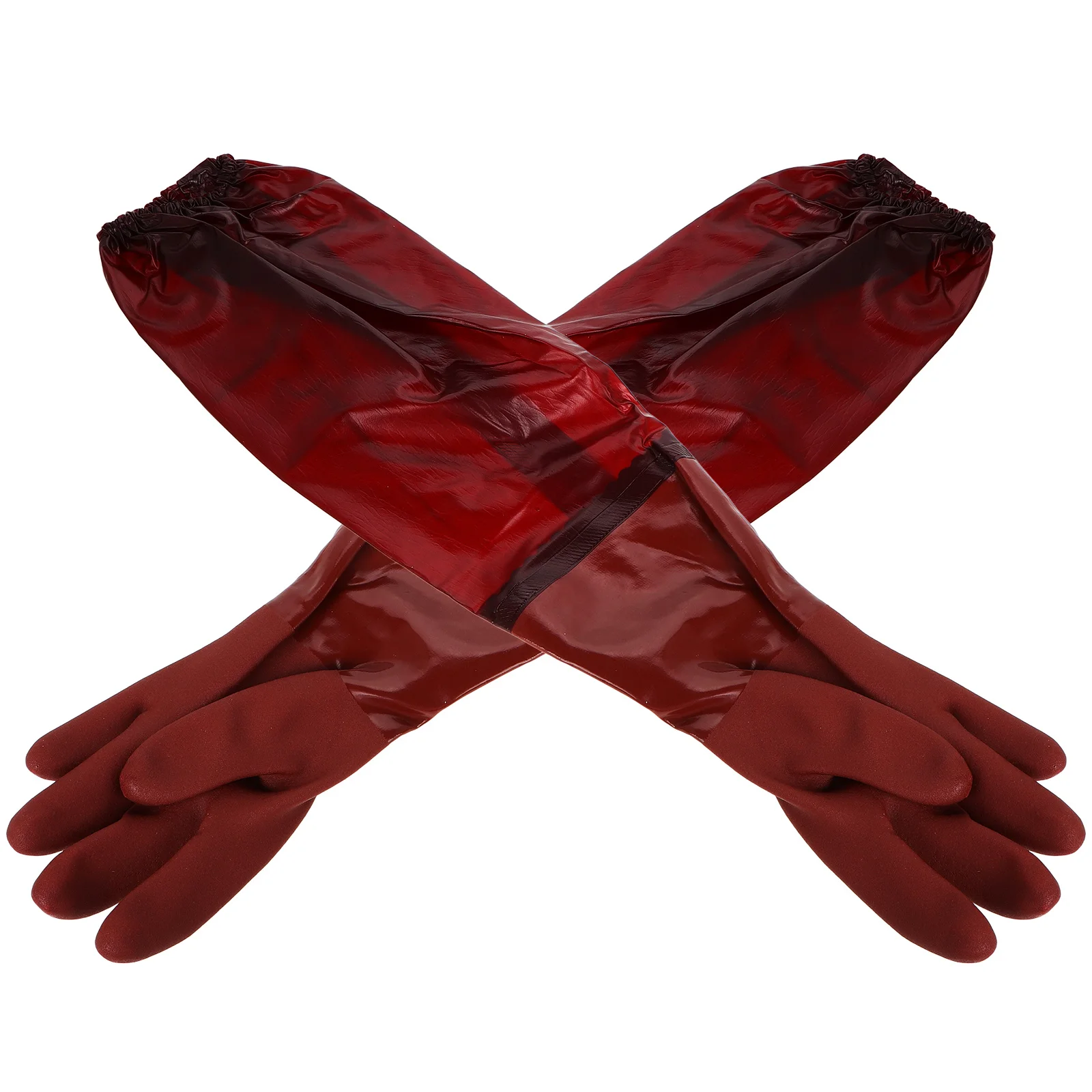 

Extra Long Waterproof Anti-Puncture Gloves Thickened Rubber Elbow Length Protection for Dishwashing Laundry Gardening Outdoor