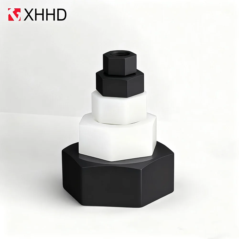 Nylon Hex Nuts M2 M2.5 M3 M4 M5 M6 M8 M10 M12 M14 M16 M18 M20 White and Black Plastic Nylon Nut Hexagon Nut DIN934
