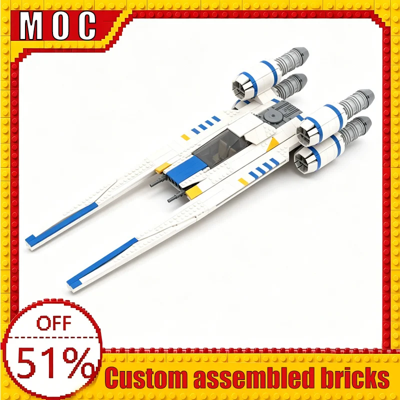 

1435PCS UT‑60D U‑Wing 2026 Rework War Series Starfighter MOC Model Building Blocks DIY Assembly Educational Learning Xmas Gift