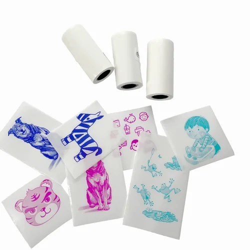 Imagen 2 del producto Papel adhesivo transparente de Color, Mini papel térmico autoadhesivo transparente para impresora portátil T02/M02 para notas, álbum de recortes, diario