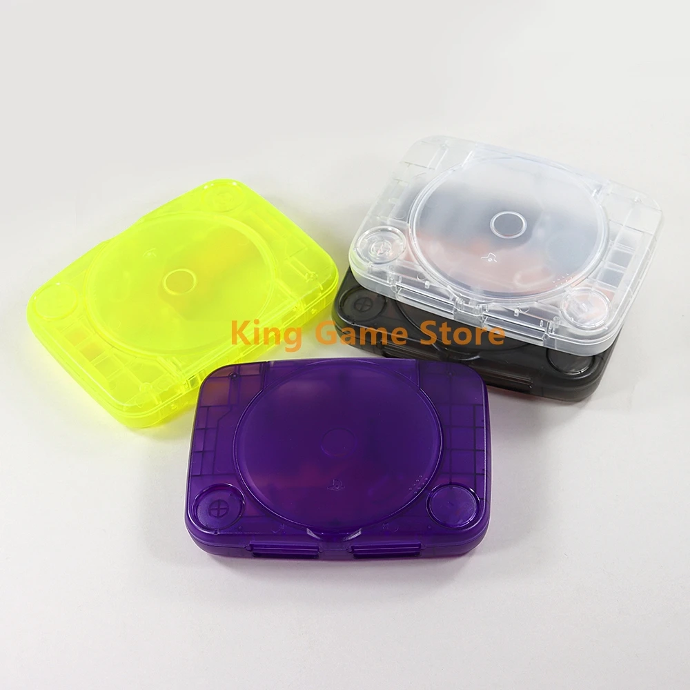 1pcs For PS1 Full Housing Shell With Button Screws For PS ONE Replacement Case Transparent Color Console Case