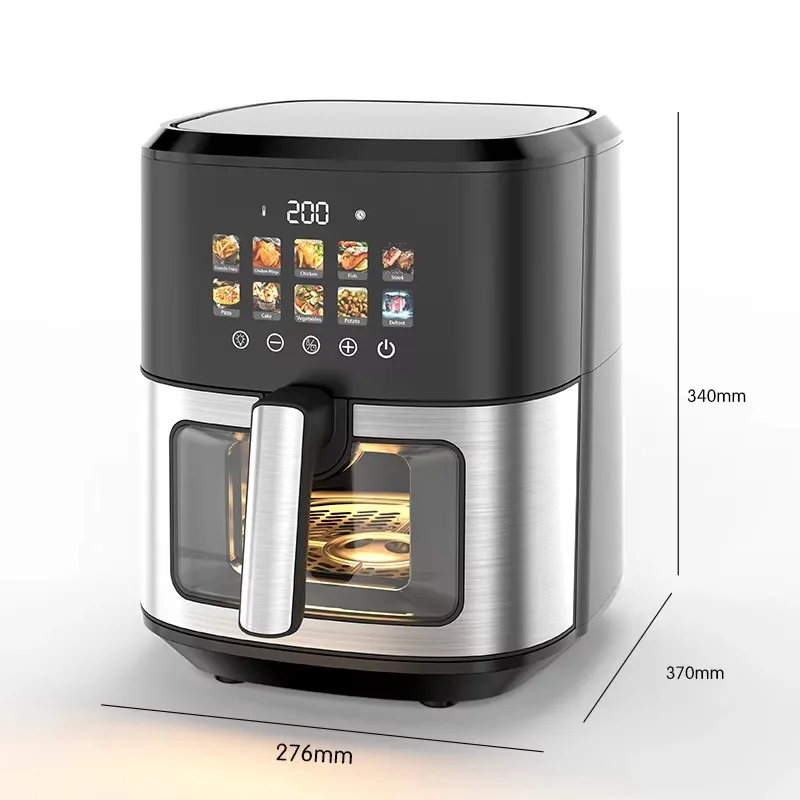 Smart Digital Air Fryer 6 Liter Oil-Free Multifunction LED Display Electric Power Household Use