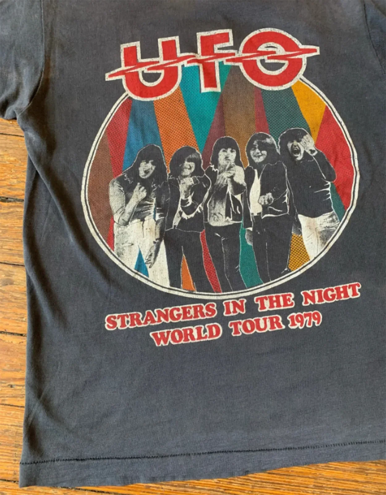 Vintage 1979 UFO Strangers in the night Tour Unisex T Shirt Black