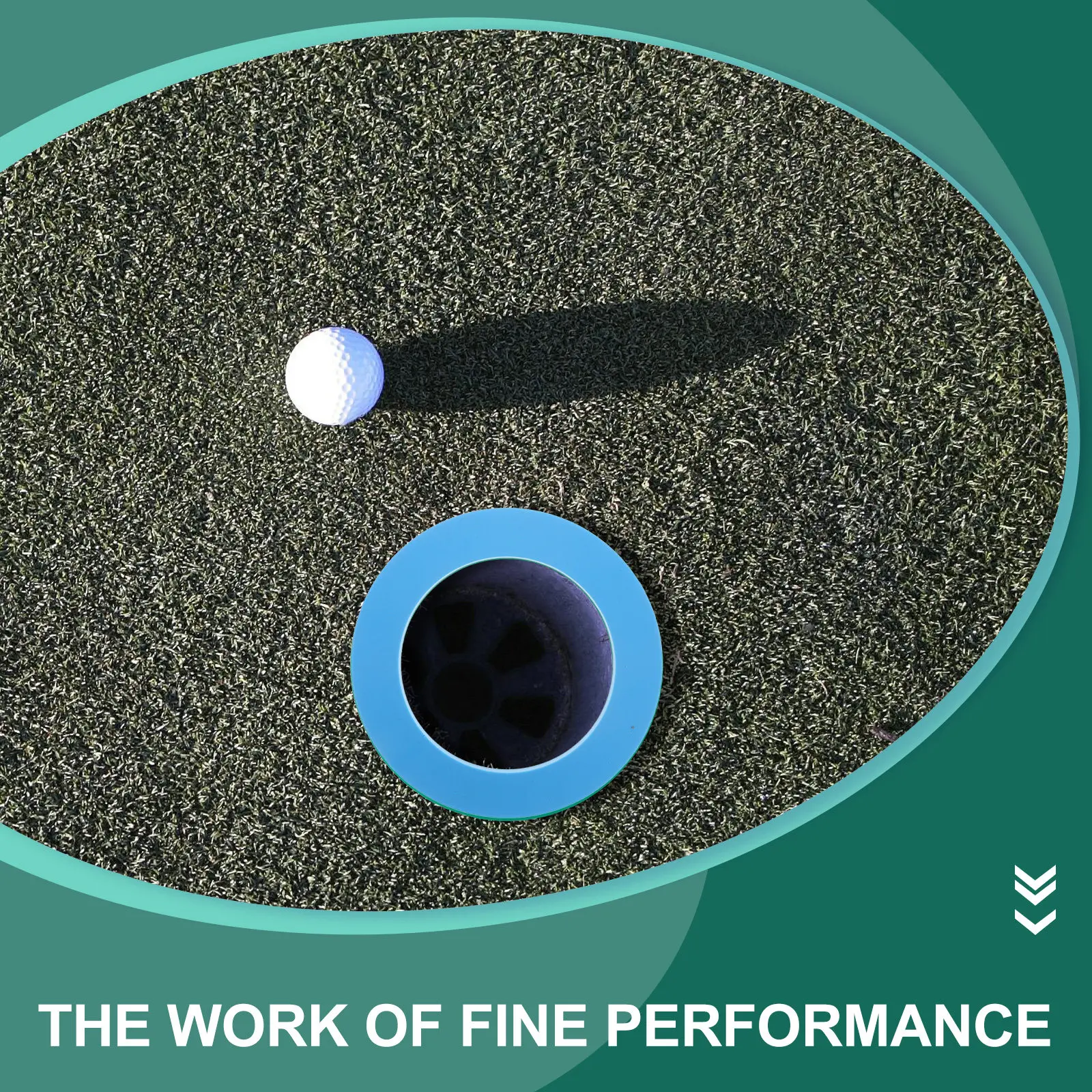 

Portable Golf Training Hole Cup Blue Ring Design for Enhanced Accuracy Realistic Putting Practice for Home Backyard Or Course