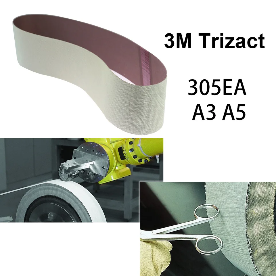 6 pieces Sanding Belt 237AA 305EA for Stainless Steel Polishing A3