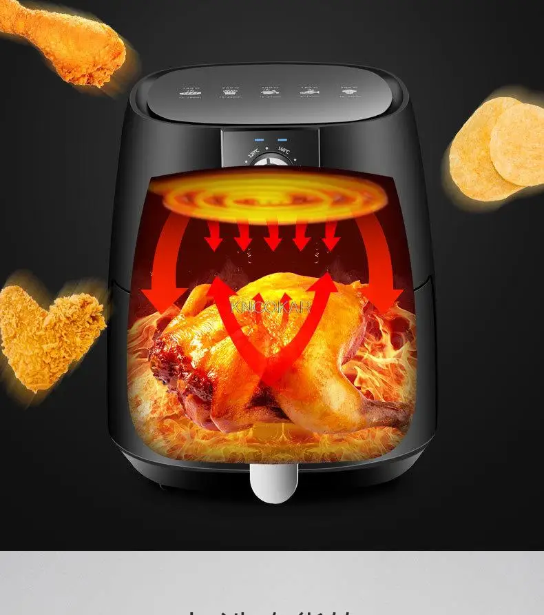 وعاء الهواء المقلي العميق مقلاة عميقة وعاء مقلي عميق مقلي كهربائي خالي من الزيت مقلاة هوائية وعاء مقلي عميق كتلة منزلية متعددة الوظائف
