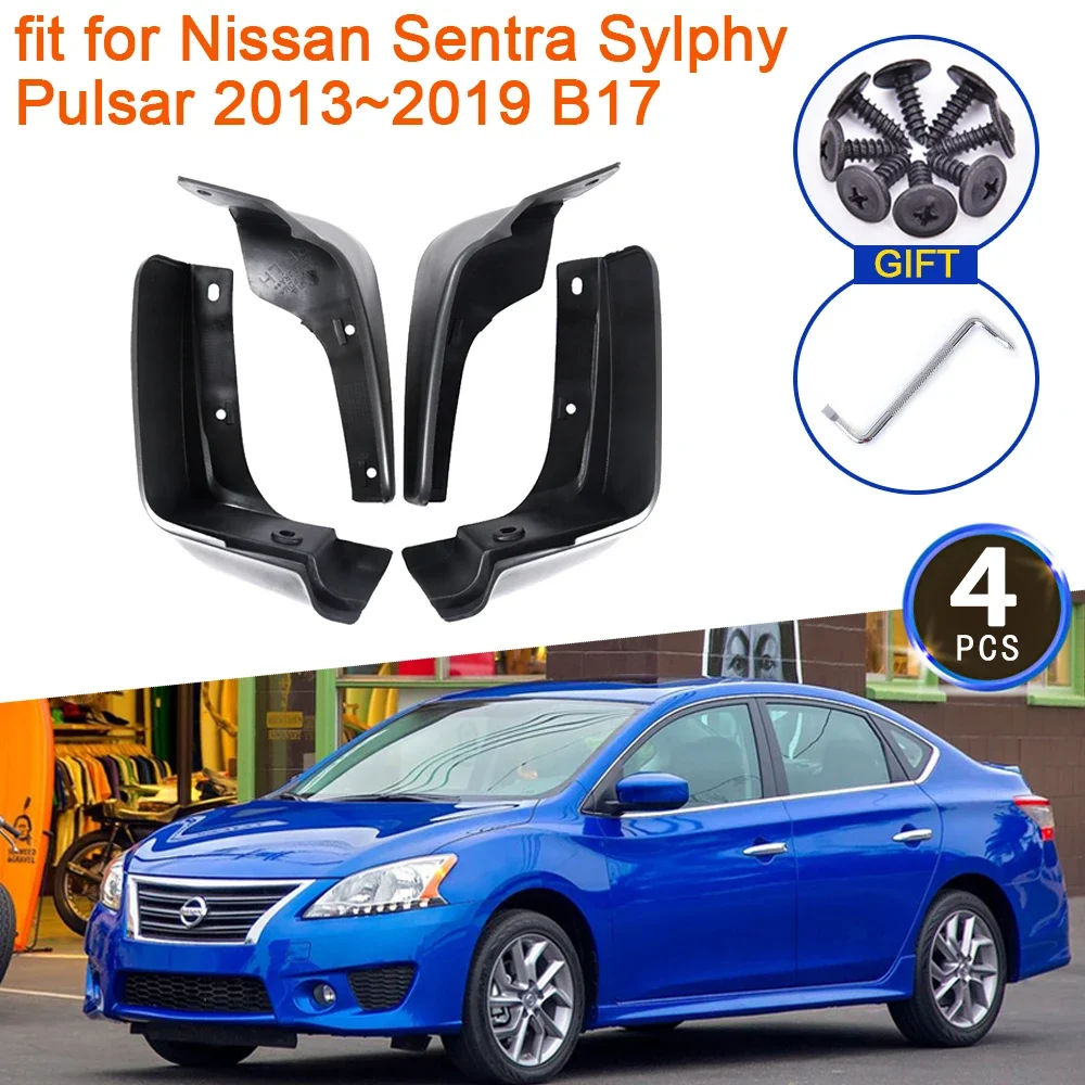 for Nissan Sentra Sylphy Pulsar 2013 2014 2015 2016 2017 2018 2019 B17 Mud Flaps Splash MudGuards Front Fender Guard Accessories