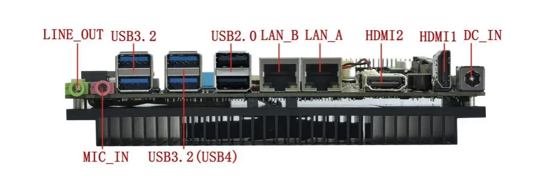 اللوحات الأم 4 بوصة M12GSE تدعم Alder Lake الجيل الثاني عشر I3 1215U ستة النوى DDR4 32G RJ45_LAN Wind10/11 نظام لينكس