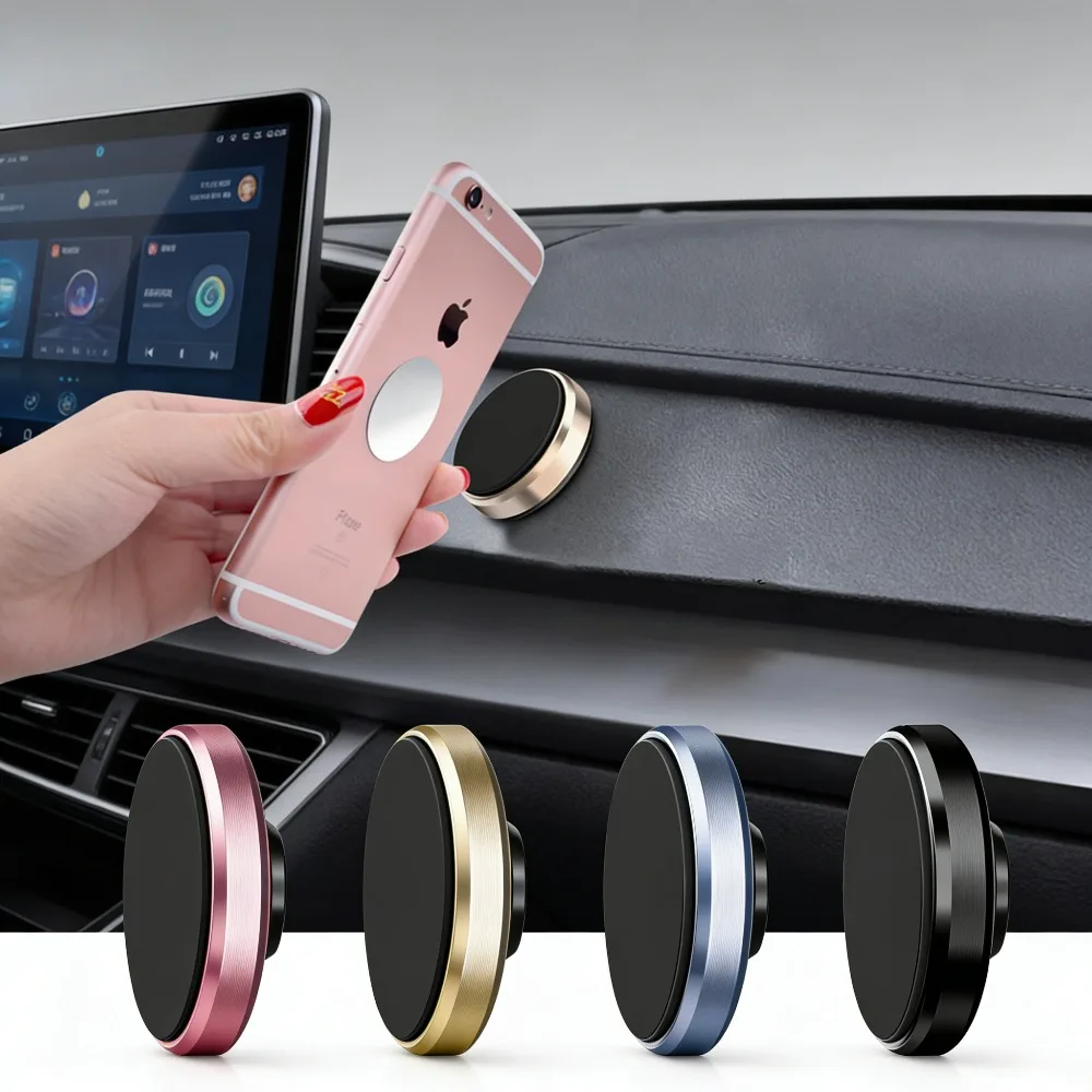 

Universal Magnetic Car Phone Holder, Dashboard & Wall Mount Stand for iPhone, Xiaomi, Huawei, Samsung