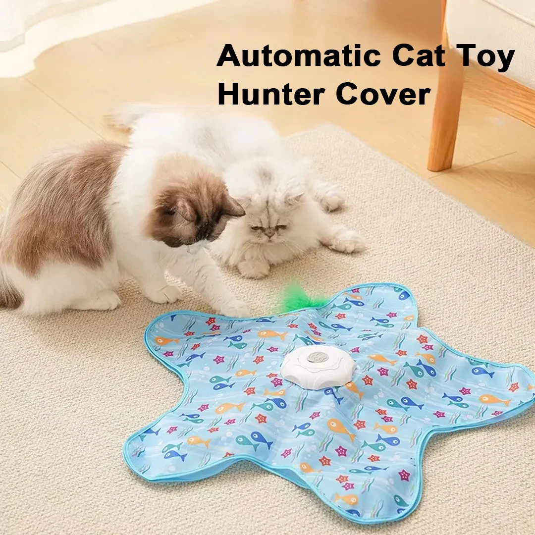 

Игрушки для кошек Интерактивная игрушка-головоломка для кошек Охотничий чехол со звуком, активируемая движением, движущееся скрытое перо