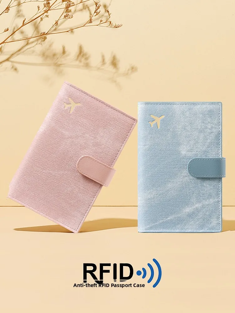 

adient Passport Holder Protective Cover Tiet Clip Storage Bag Anti-Theft Inteated High-End Portable Card Holder for Men...