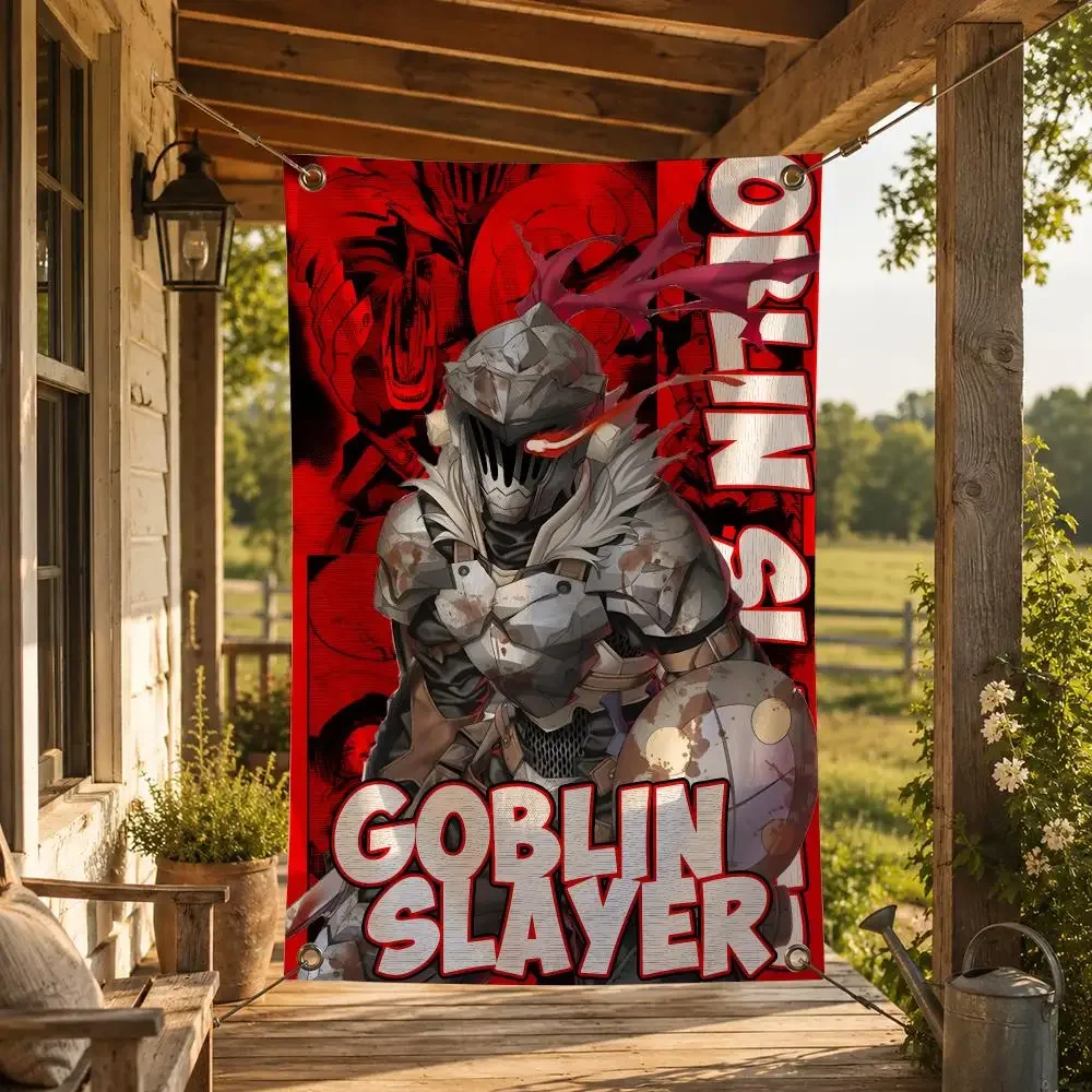 Anime G-Goblin Slayer Flags Decorative Flag Banner for Indoor Outdoor Wall Garden Yard Porch Patio Home Party Decor