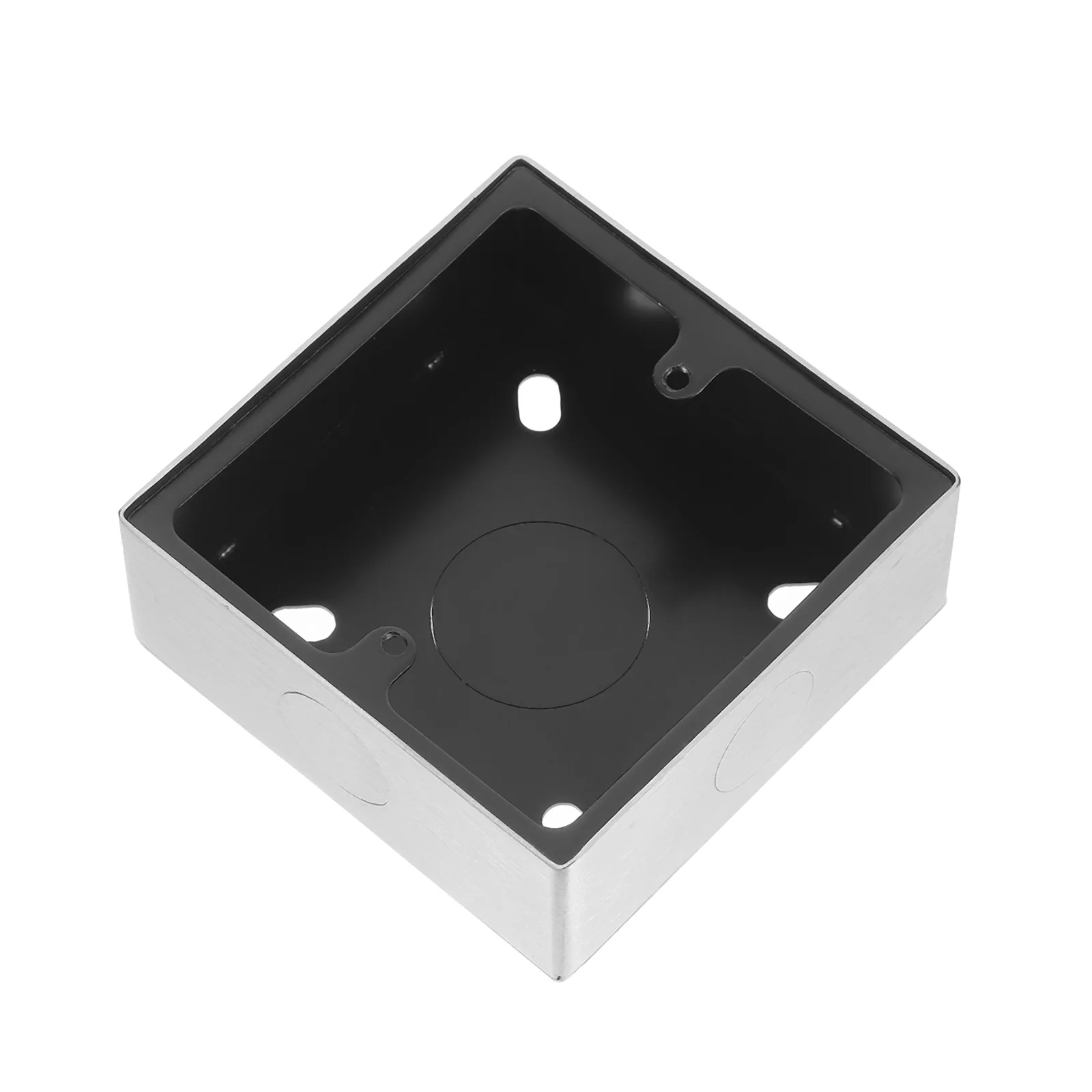 

Stainless Steel 86 Type Switch Socket Box Wall Mount Junction Connector Dustproof Electrical Outlet Flush For Home Office