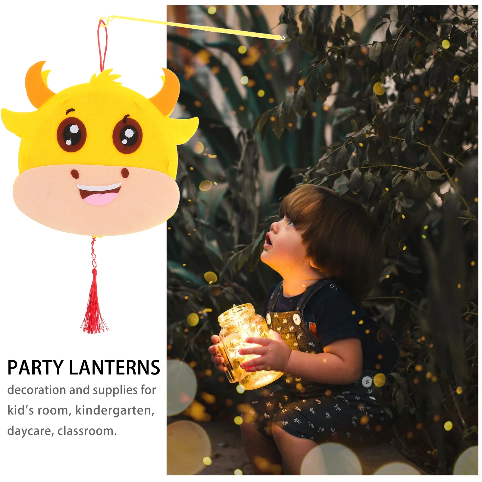 Cartoon DIY Handgemaakte Chinese Dierenriem Koe Lantaarn Materiaal Pakket Kinderlantaarns Educatieve Ambachtelijke Decoratie Kleuterschoolfeest