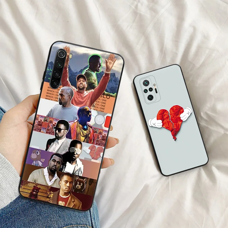 Silicone Soft Phone Case for Redmi 9c 9a 9i a1 a2 Plus k60 k60e k50 k40 Note 9 Pro 9s 9t 8 8t 7 cc9 Power Kanye Omari West Cover