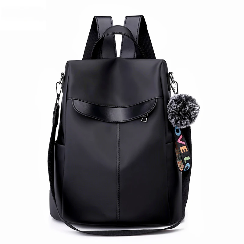 Fashion Backpack 14 inch Laptop Backpacks Women Travel Bags Solid Color School Bag Detachable Shoulder Strap Shoulder Bag