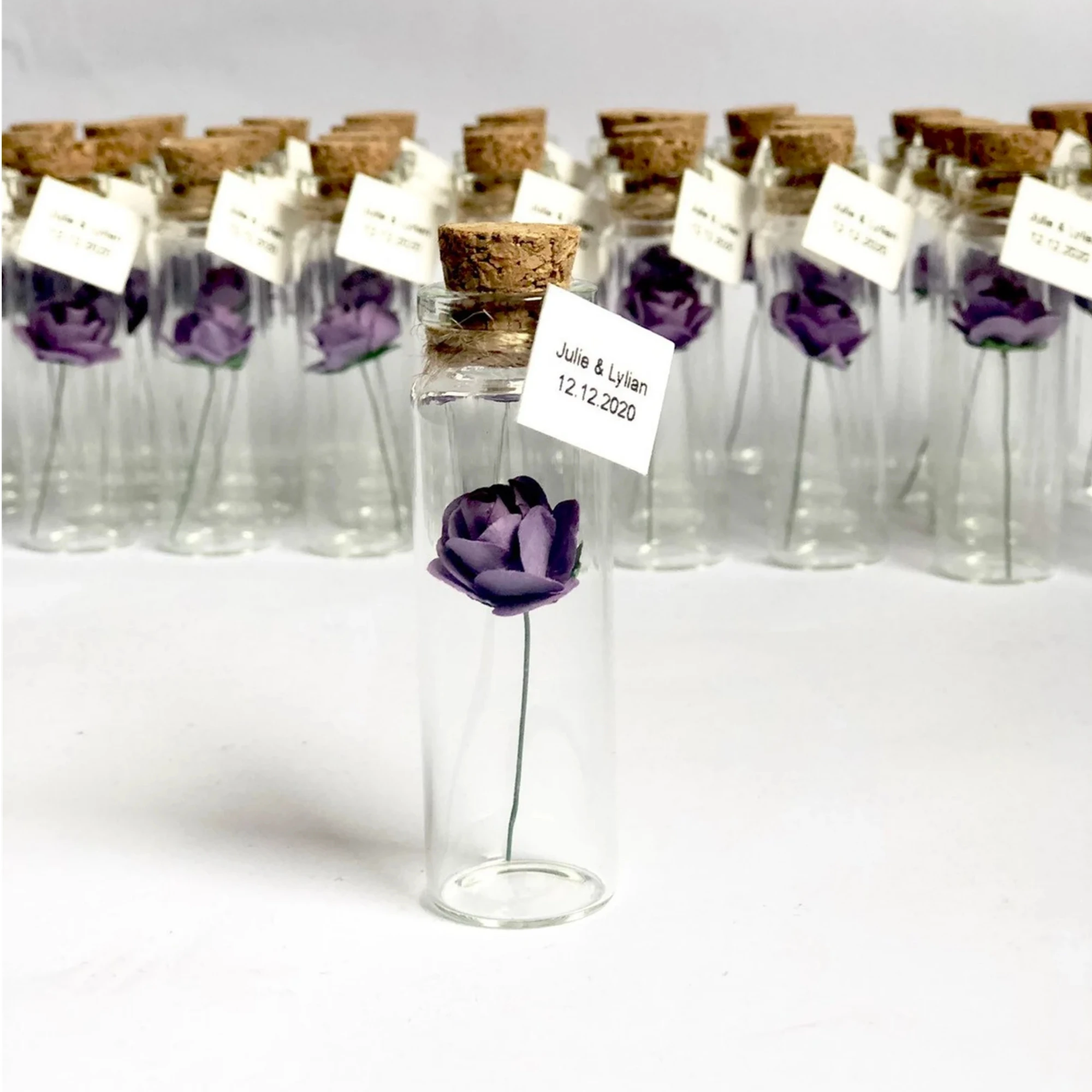 

10 pcs Purple Personalized Wedding Favors for Guests, Elegant Favors, Luxury Favors, Engagement Favors, Rose Favors, Bride Showe
