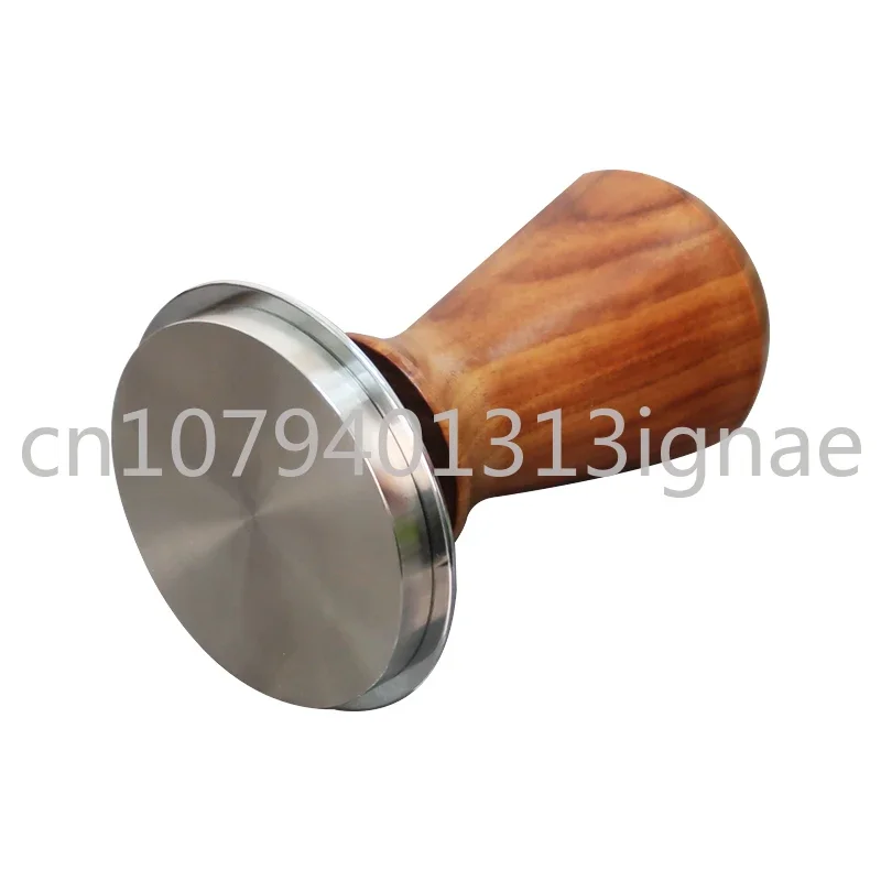 Coffee compactor, compactor, tamping rod, spring loaded calibration tamping rod, high-quality stainless steel walnut handle