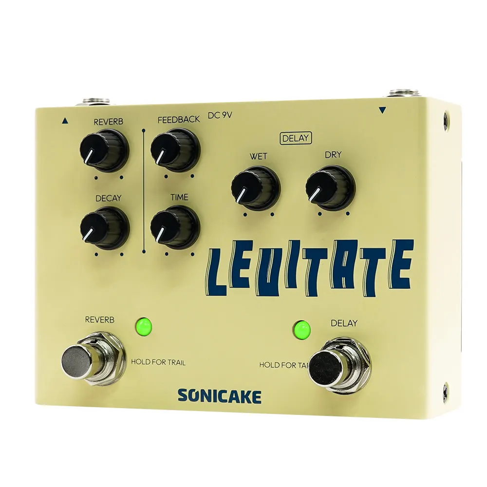 SONICAKE Local Levitate Digital Delay and Reverb 2 in 1 Functions Guitar Effects Pedal with Dual Footswitch Shipping from US