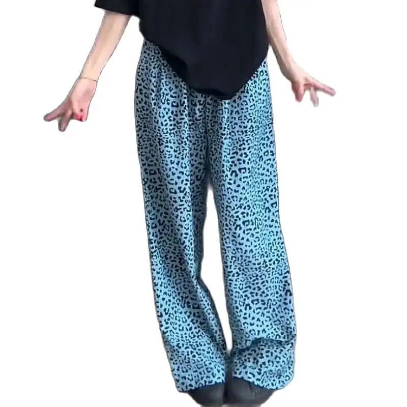 Pantaloni Casual donna stampa leopardata progettata Comfort All-Match nozioni di base quotidiane stile coreano per il tempo libero personalità speciale e traspirante