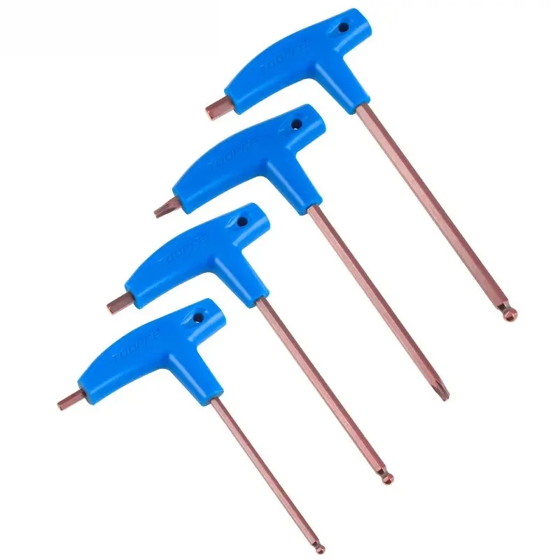 T25 3/4/5/6MM Bike Allen Key Wrench T-Shaped Extended Plastic Handle With Double Ends Bicycle Multifunctional Repair Tools