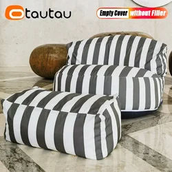 OTAUTAU New Upgraded! Bean Bag Cover with Inner Liner Without Filling Home Outdoor Pool Side Waterproof Beanbag Pouf Saon SF207