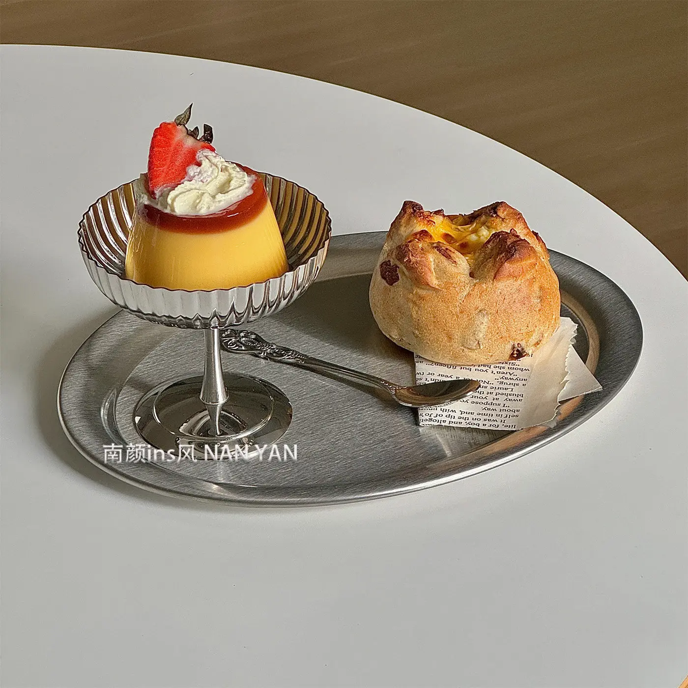 

cx stainless steel tall dessert cup ice cream pudding cup creative Internet celebrity ice cream cup