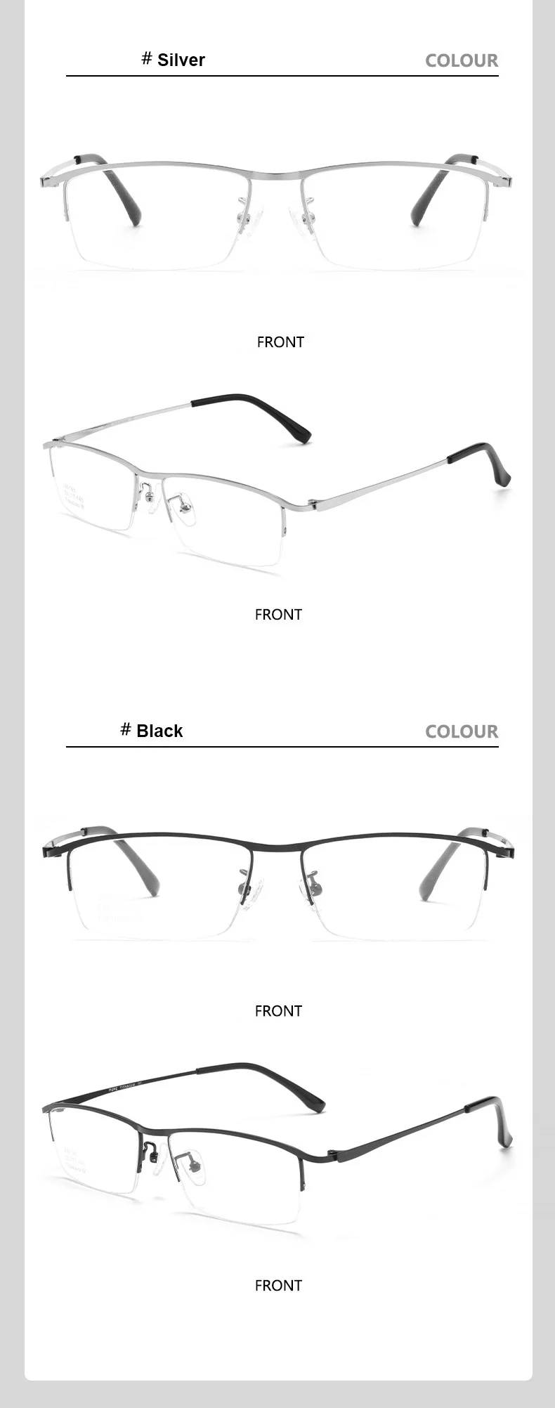 Ultraleichte Business-Brille aus Titanlegierung mit IP-Galvanisierung, Vollrand-Brillengestell für Herren, für Kurzsichtigkeit, Lesebrille, verschreibungspflichtige Brillen – Detail 17