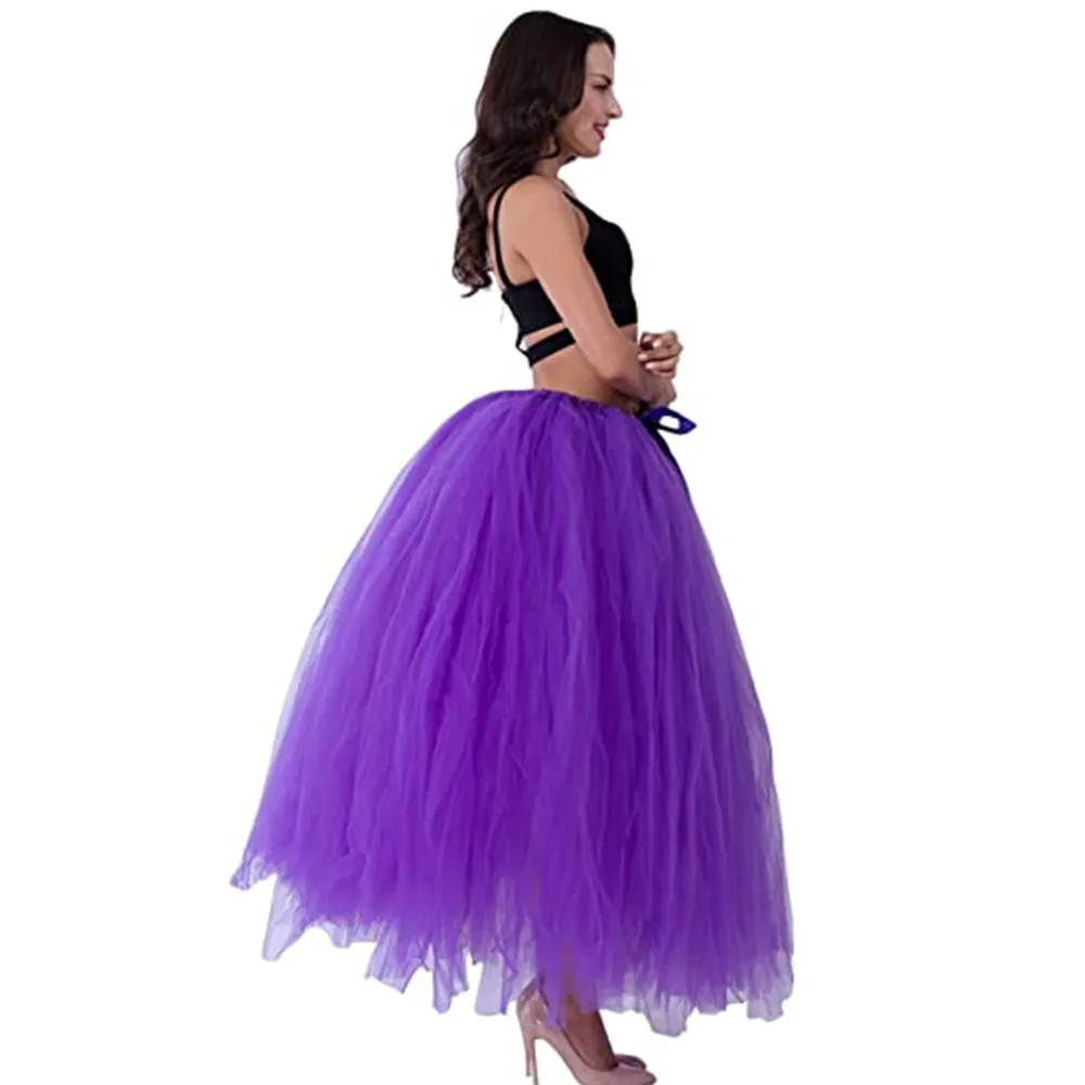 Puffy Tulle Petticoat For Adults Women Tutu Ballet Underskirt Ballet Princess Pettiskirts Lolita Dress Cocktail Party Jupon Robe