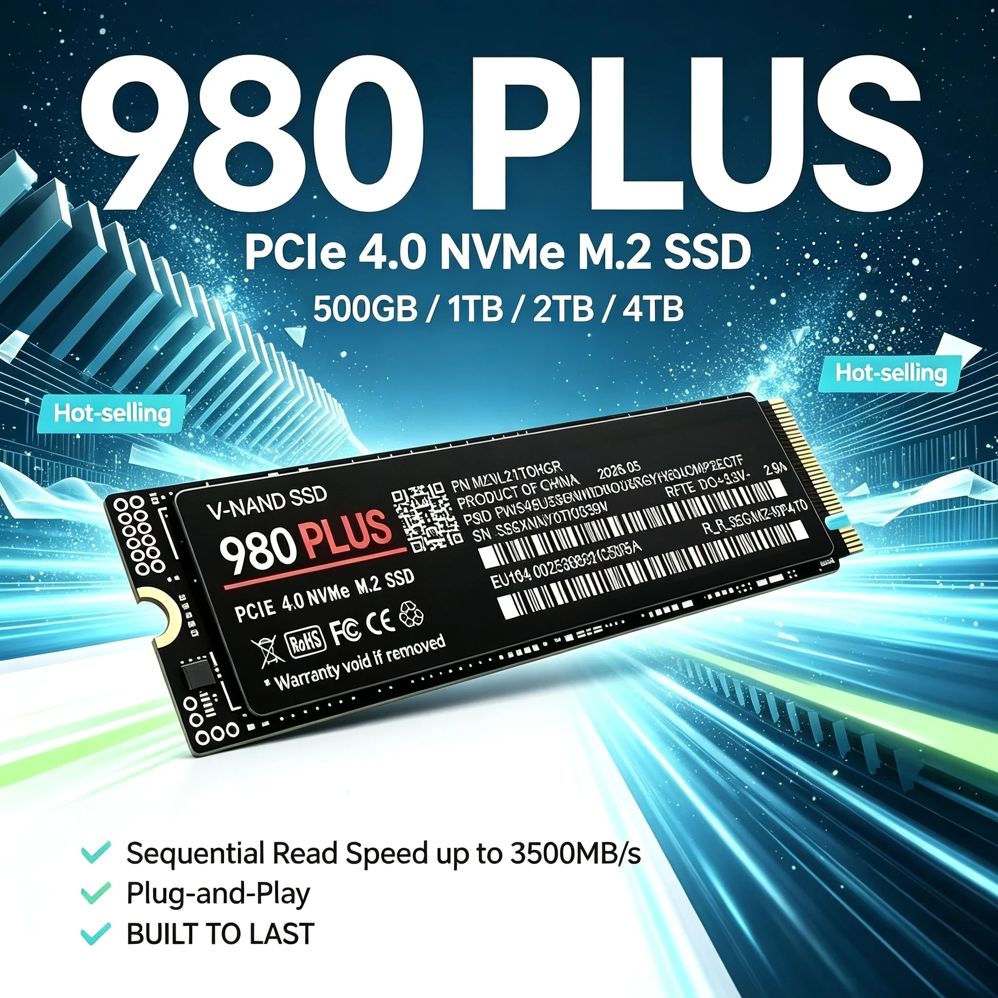 High Speed SSD 980 PLUS M2.2280 NVMe Solid State Drive PS5 Gaming Mac 1TB 2TB 4TB Option High Read Write Speed