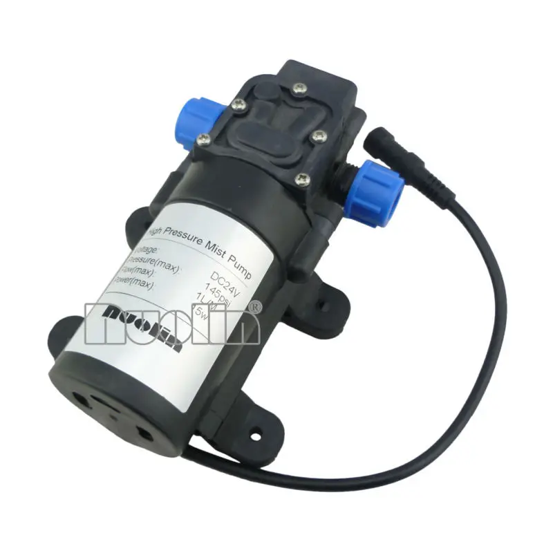 

Тип обратного клапана 15 Вт, 1 л/мин, мембранный самовсасывающий мини-водяной насос высокого давления постоянного тока, 24 В, распылительный насос, охлаждающий насос