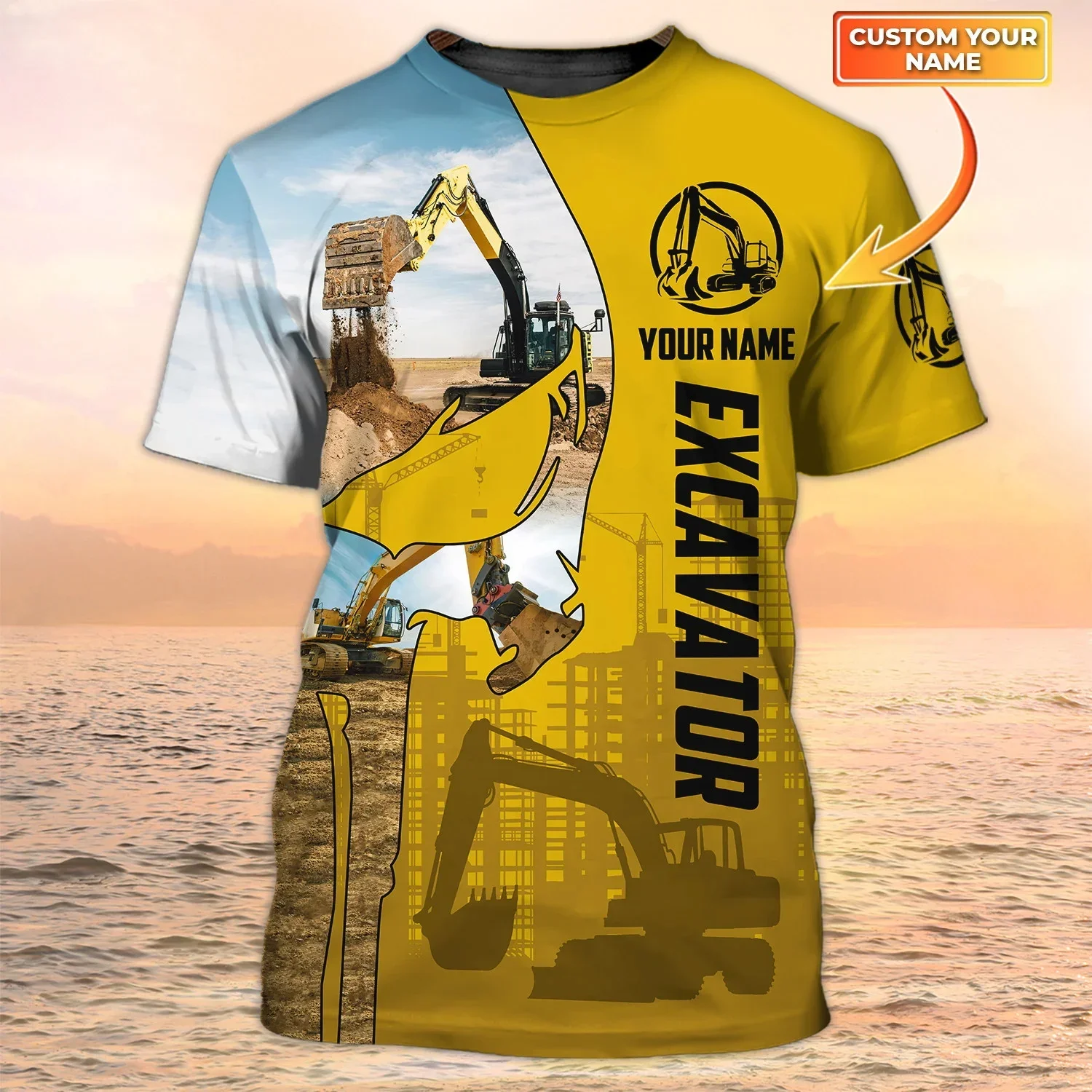 Excavator Operator Personalized Name Newest Summer Fashion Men\'s T-shirt 3D Printed t shirt Unisex Casual Harajuku Tshirt