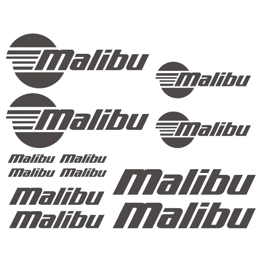 for Malibu boat sticker set replacement marine 12pcs decal vinyl