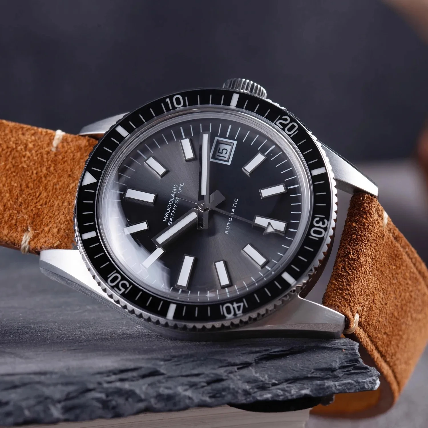 Hruodland 2026 New Automatic Mechanical Men Watches Sapphire Stainless Steel PT5000 Vintage 50 Xun Classic Watch for Male Reloj