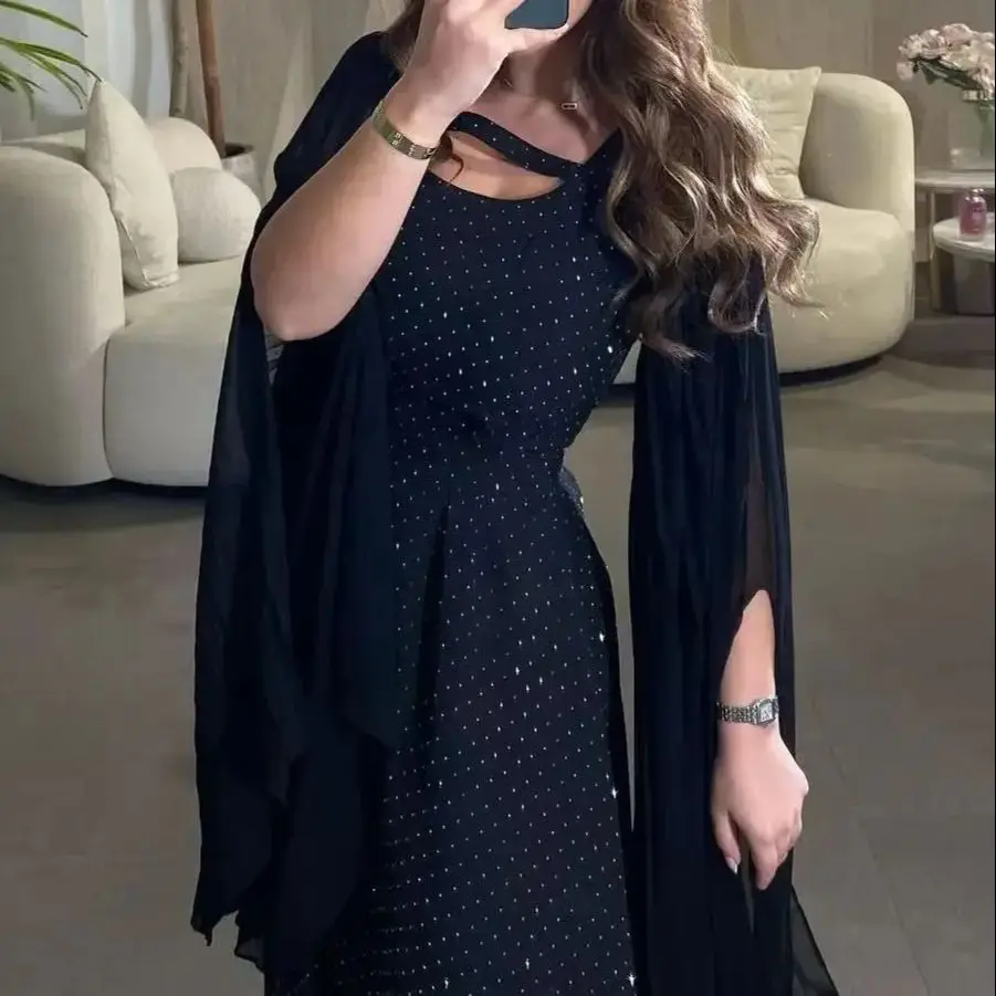 

Elegant Dubai Luxury Abayas for Women Muslim Diamonds Evening Party Dress Turkey Kaftan Islam Jalabiya Eid Caftan Marocain Femme
