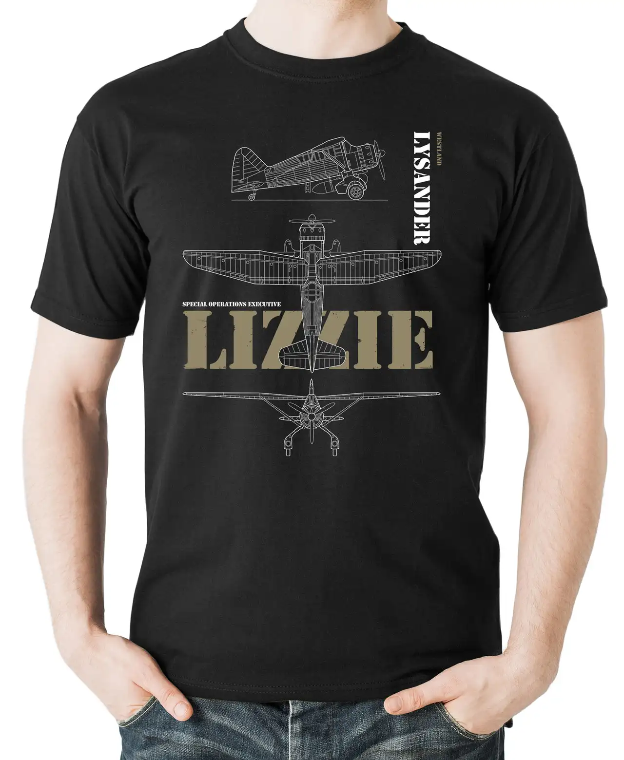 

British Army Lysander Co-operation and Liaison Aircraft T-Shirt 100% Cotton O-Neck Short Sleeve Casual Mens T-shirt Size S-3XL