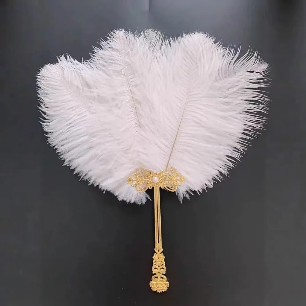 Feather Crafts Feather Fan Cosplay Props Dance Performance Decorative Craft Fan Handheld Cheongsam Runway Cheongsam Dance Props