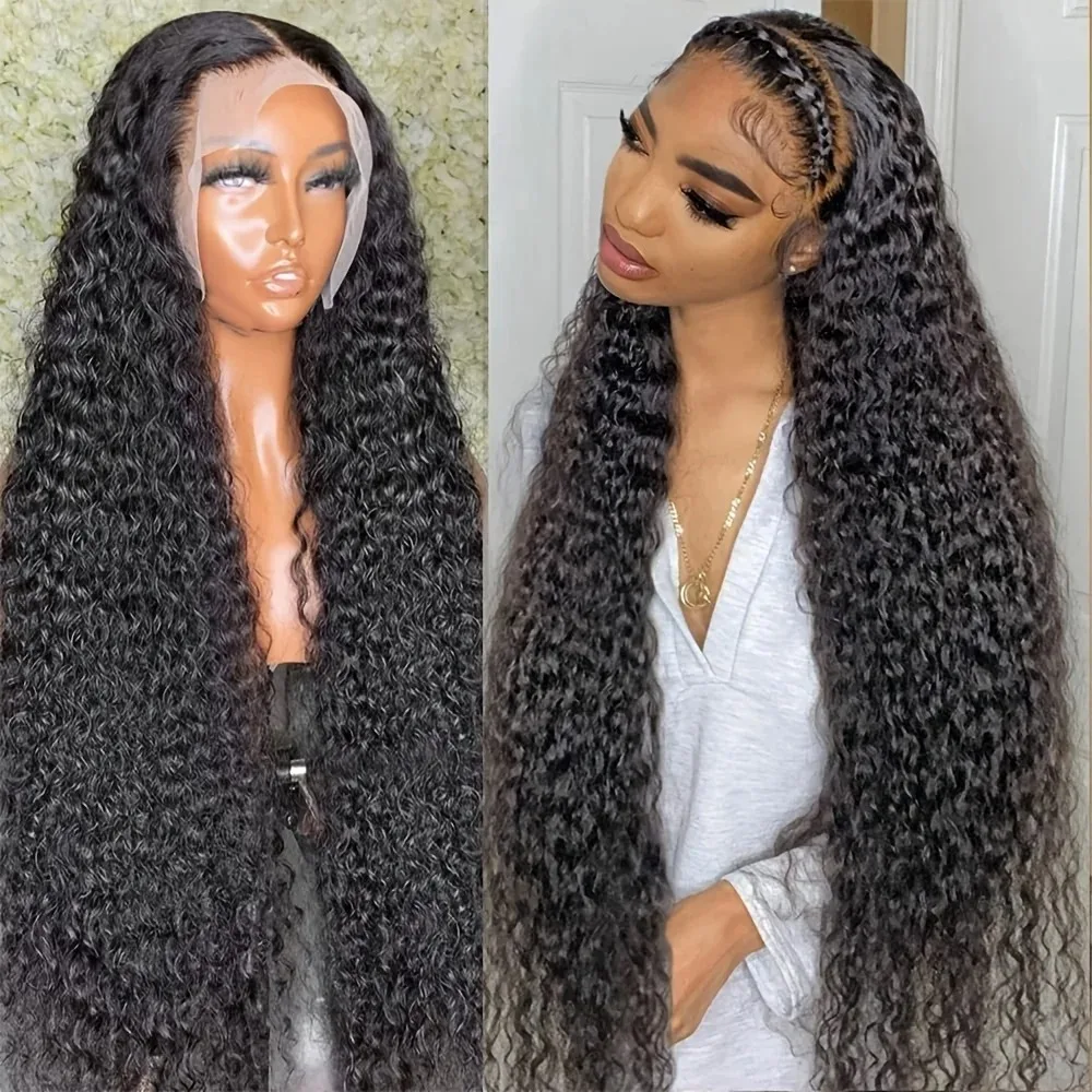 

40 30 Inch Water Curly 13x6 HD Transparent Lace Frontal Human Hair Wigs 180% Brazilian 13x4 Loose Deep Wave Front Wig For Women