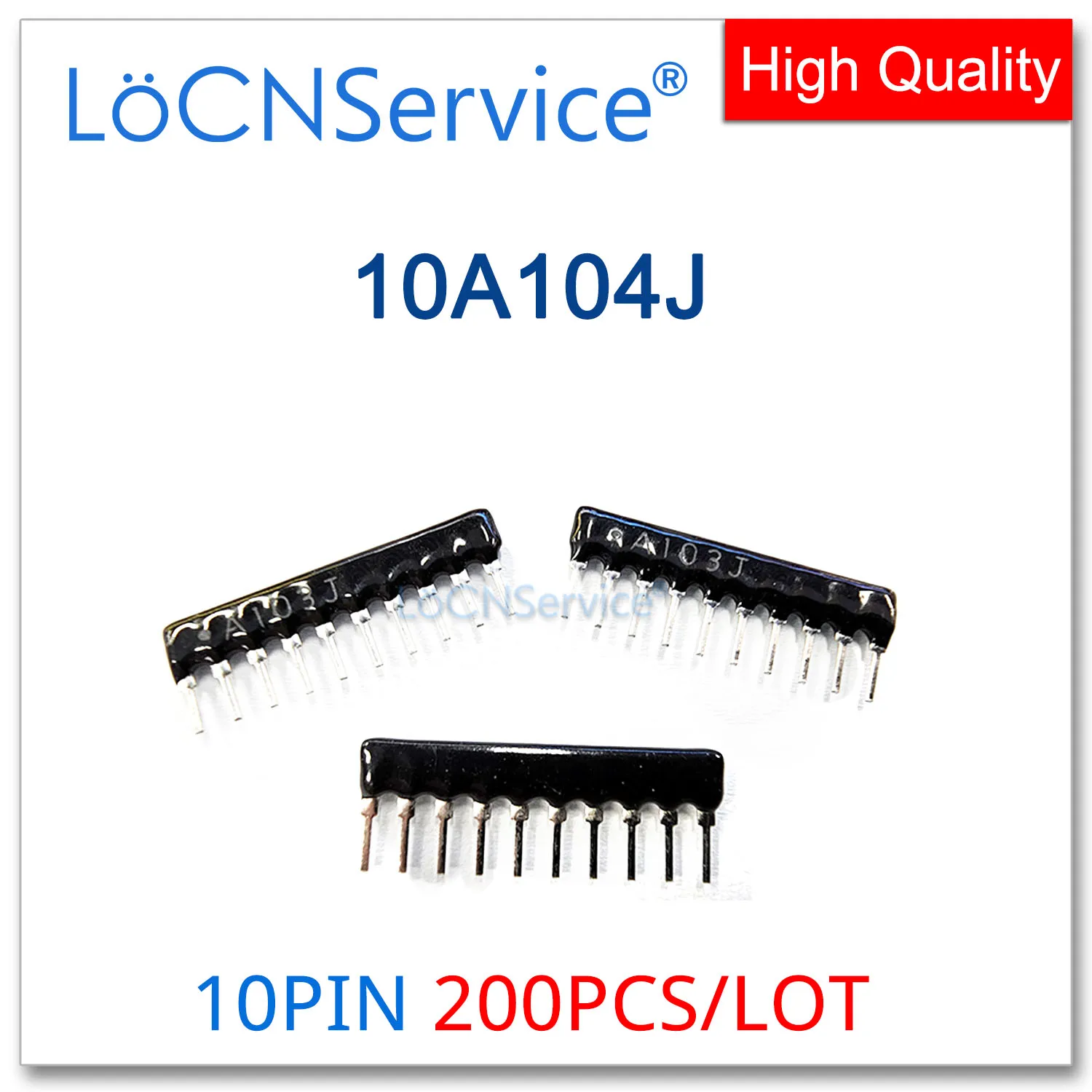 

LoCNService 200PCS 10PIN Exclusion Network Resistor array DIP 10A104J 104 100K OHM A10 104JP