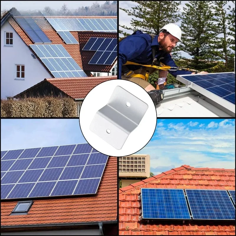 Aluminum Z Type Brackets 4pcs/set Solar Panel Mounting Z Brackets for RV  Motorhomes  Boat  Flat Roof Solar Mounting System