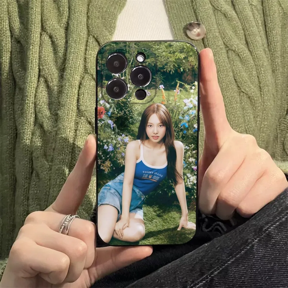 T-TWICE- N-Nayeon- Cute Phone Case For Apple iPhone 15,14,13,12,11,XS,XR,X,8,7,Pro,Max,Plus,mini Silicone Black Cover