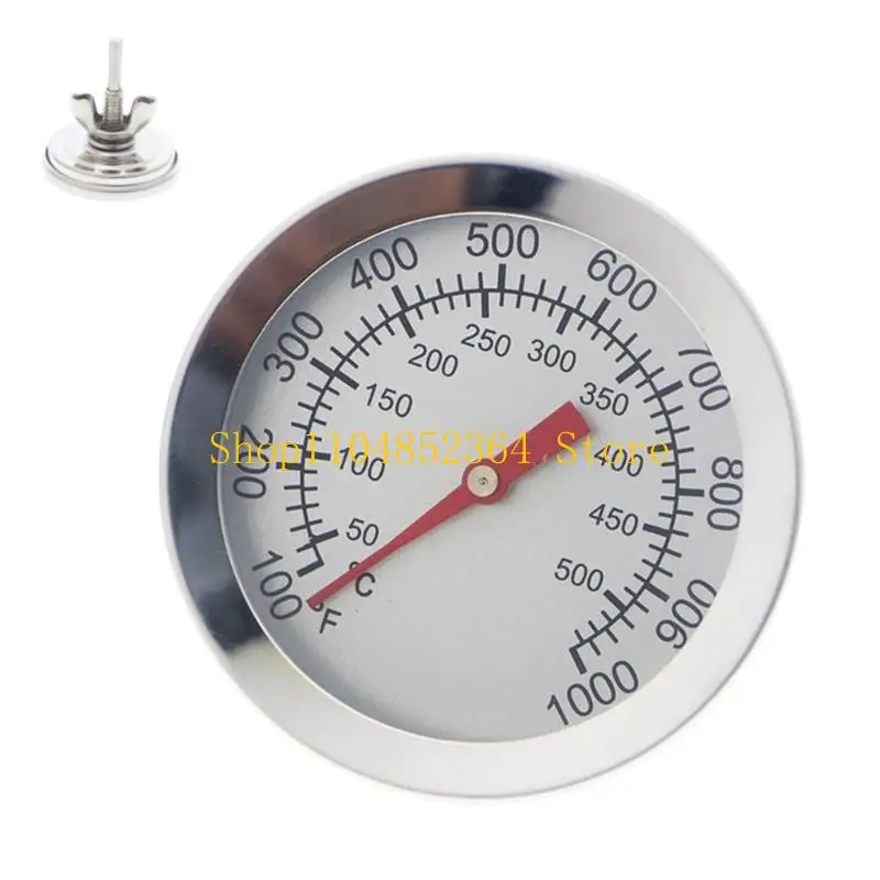 652F BBQ Hotometers مقاييس الشواية الفحم Pit Pit Smoker Temp Gauges Grill Hotometers Steel Temp Mesurement Tool